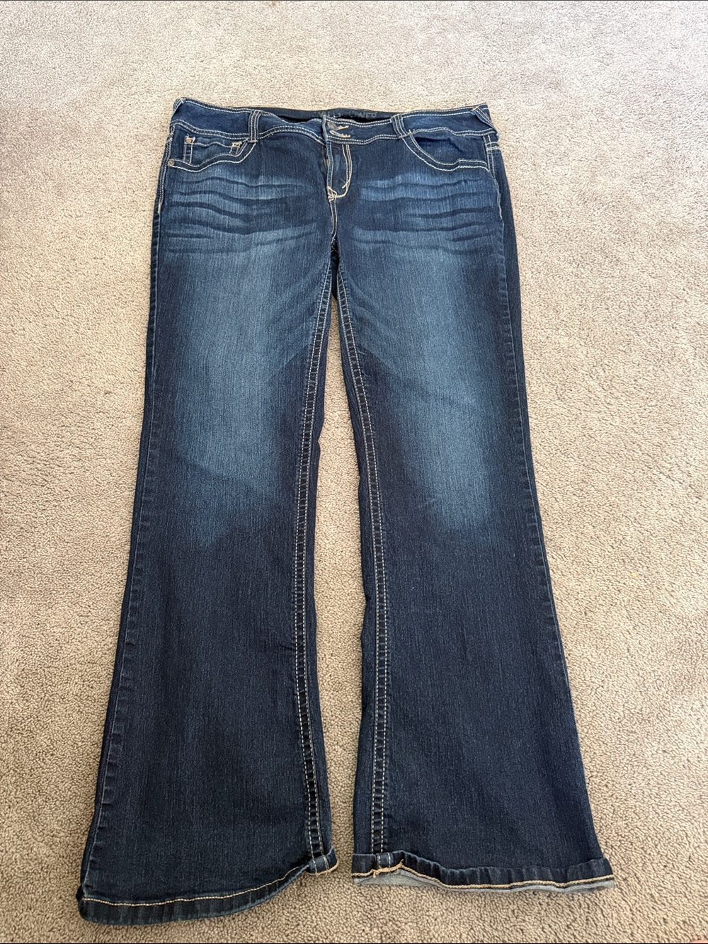 Wildflowers Dark Blue Flare Jeans